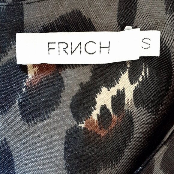 FRNCH Animal Print Mini Dress; Sleeveless; Pleated Size Small - Picture 5 of 7